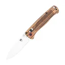 CobraTec Knives Zebrawood Folding Drop Point Knife, Zebrawood - CTZWDBLDNS - CobraTec Knives