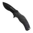 Smith & Wesson Black Ops Recurve Folding Drop Point Knife, Black - 1136220 - Smith & Wesson