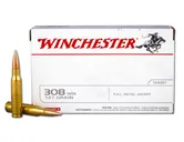 Winchester USA .308 Winchester 147gr FMJ ammo, 60rds - USA308VP - Winchester