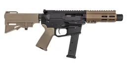PSA Gen4 4" 9mm 1/10 GX 5" Lightweight Hex M-Lok MOE EPT HAR-15 Pistol, FDE - Palmetto State Armory