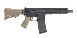 PSA 7.5" Pistol-Length 5.56 NATO 1/7 Nitride 7" Hex M-Lok MOE AR-15 Complete Pistol W/HAR-15 Brace, FDE - Palmetto State Armory