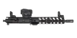PSA 10.5" Pistol-Length 300AAC Blackout Nitride 9" Lightweight M-Lok Upper No BCG or CH, With MBUS Sight Set & Vortex Sparc - Palmetto State Armory