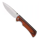 Elk Ridge 2003SL Folding Drop Point Knife, Dark Brown Wood - ER-A2003SL - Elk Ridge