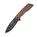 SENCUT Stratex Drop Point Knife, Guibourtia Wood/Black - S25055-3 - Sencut