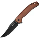 SENCUT Vornix Clip Point EDC Folding Knife, Guibourtia Wood Black - S25038-3 - Sencut