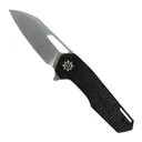 704 Gear Sabertooth Folding Drop Point Knife, Black Micarta - SAB01-MIC-BLK - 704 Gear