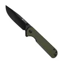 SENCUT Aetheris Folding Clip Point Knife, OD Green - S24095-2 - Sencut Knives