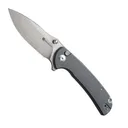 SENCUT Pulsewave Folding Drop Point Knife, Gray - S23032-2 - Sencut Knives
