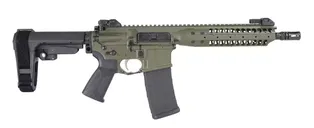 LWRC IC A5 10.5" .300 BLACKOUT AR Pistol W/ SBA3 BRACE, OD GREEN - LWRC