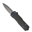 Hogue Micro Counterstrike Auto Double Edge OTF Knife, Carbon Fiber - 34892-LIM - Hogue