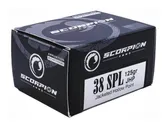 Scorpion 38 Special 125gr JHP Ammo, 20rds - 38125JHP-S20 - Scorpion Ammo