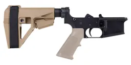 PSA PA15 Classic Complete Lower w/ SBA5 Brace, FDE - Palmetto State Armory