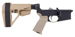 PSA PA15 MOE EPT Complete Lower w/ SBA5 Brace, FDE - Palmetto State Armory