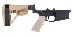 PSA PA10 Classic Complete Lower w/ SBA5 Brace, FDE - Palmetto State Armory