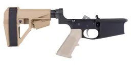 PSA PA10 Classic EPT Complete Lower w/ SBA5 Brace, FDE - Palmetto State Armory