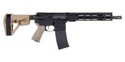 PSA 11.5" Carbine-Length 5.56 NATO 1/7 Nitride 10.5" Lightweight Hex MLOK MOE EPT SBA5 Pistol, FDE - Palmetto State Armory