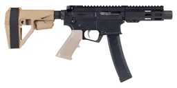 PSA AR-V 4" 9mm 1/10 Lightweight 5" Hex M-Lok Classic EPT SBA5 Pistol, FDE - Palmetto State Armory