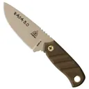 TOPS Knives Baja 3.0 Fixed Blade Knife, Green Canvas Micarta - BAJA-03 - TOPS Knives