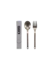 Snow Peak Titanium Fork and Spoon Utensil Set, Gray - SCT-002 - Snow Peak