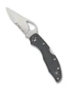 Spyderco  BYRD Meadowlark 2 Lightweight Combination Edge Folding Knife, Gray - BY04PSGY2 - Spyderco