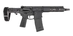 PSA Sabre Enhanced Mixtape Vol. 1, The Black Album - 8" 300BLK 1:5 Pistol w/ Sabre Plan B Mount & Maxim CQB Brace, Black - Palmetto State Armory