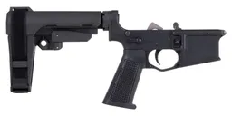 Griffin Armament MK1 AR-15 Complete Lower Receiver w/ SBA3 Brace, Black - Griffin Armament