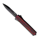 Tekto Knives A7 Zastava Auto Knife, Black/Red Wood - Zastava Arms