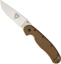 Ontario Knife Company RAT I Folding Knife, Coyote Brown/Satin - Ontario Knife Company