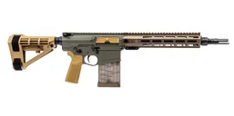 PSA Sabre-10A1 Billet 12.5" .308 Pistol w/Rifle Speed Gas Block and SBA-4 Brace, Moss Green - Palmetto State Armory