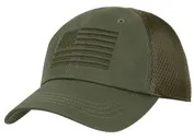 Rothco Tactical Mesh Back Cap With Embroidered Us Flag - Olive Drab - Rothco