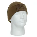Rothco Usmc Eagle, Globe And Anchor - Us Flag Deluxe Fine Knit Watch Cap, Coyote Brown - Rothco