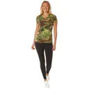 Rothco Womens Long Length Camo V-Neck T-Shirt - Woodland Camo, X-Large - Rothco
