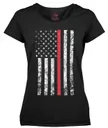 Rothco Womens Thin Red Line Longer T-Shirt - 2X-Large - Rothco