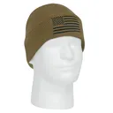 Rothco Us Flag Embroidered Fine Knit Watch Cap - Coyote Brown - Rothco