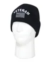 Rothco Veteran With Us Flag Fine Knit Watch Cap - Black - Rothco