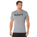 Rothco Grey Physical Training T-Shirt - 2X-Large, Emblem Navy - Rothco