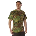 Rothco Camo 100 Cotton T-Shirt - Woodland Camo, Small - Rothco