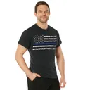 Rothco Thin Blue Line T-Shirt - Black, 4X-Large - Rothco