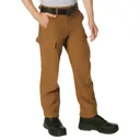 Rothco Active Flex Fleece Lined Canvas Work Pants - Work Brown, 44W X 32L - Rothco