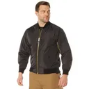 Rothco Lightweight Enhanced Nylon Ma-1 Flight Jacket - Black, 3X-Large - Rothco
