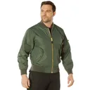 Rothco Lightweight Enhanced Nylon Ma-1 Flight Jacket - Sage Green, 3X-Large - Rothco