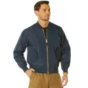 Rothco Lightweight Enhanced Nylon Ma-1 Flight Jacket - Navy Blue, 3X-Large - Rothco