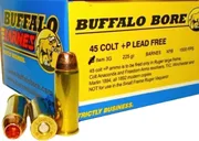 Buffalo Bore 45 LC +P 225 grain Barnes XPB Lead-Free Pistol and Handgun Ammo, 20/Box - 3G/20 - Buffalo Bore
