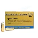 Buffalo Bore Heavy 10mm Auto 200 grain Full Metal Jacket Flat Nose Pistol and Handgun Ammo, 20/Box - 21A/20 - Buffalo Bore