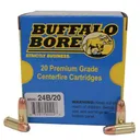 Buffalo Bore 9mm Luger +P+ 124 grain Jacketed Hollow Point Pistol and Handgun Ammo, 20/Box - 24B/20 - Buffalo Bore