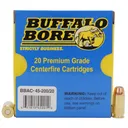 Buffalo Bore 45 ACP +P 200 grain Jacketed Hollow Point Pistol and Handgun Ammo, 20/Box - 45-200/20 - Buffalo Bore