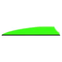 Q2i Fusion X-II Vanes Neon Green 3 in. 100 pk. - Q2I
