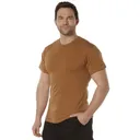 Rothco Solid Color T-Shirt With Cotton - Polyester Blend, Work Brown, 3X-Large - Rothco