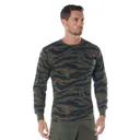 Rothco Long Sleeve Color Camo T-Shirt - Tiger Stripe Camo, X-Large - Rothco