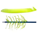 Trueflight Spiral Wrap Flu-Flu Feathers Chartreuse RW 100 pk. - Trueflight